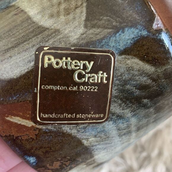 Vintage Pottery Craft Compton, Cal USA Handcrafted Stoneware Small Planter - Picture 2 of 16